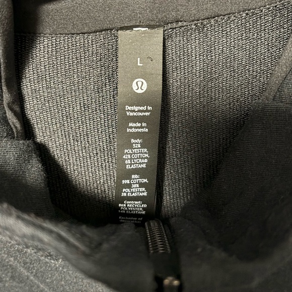 Lululemon Athletica Full Zip Sweater Hoodie Black Large - Picture 4 of 4